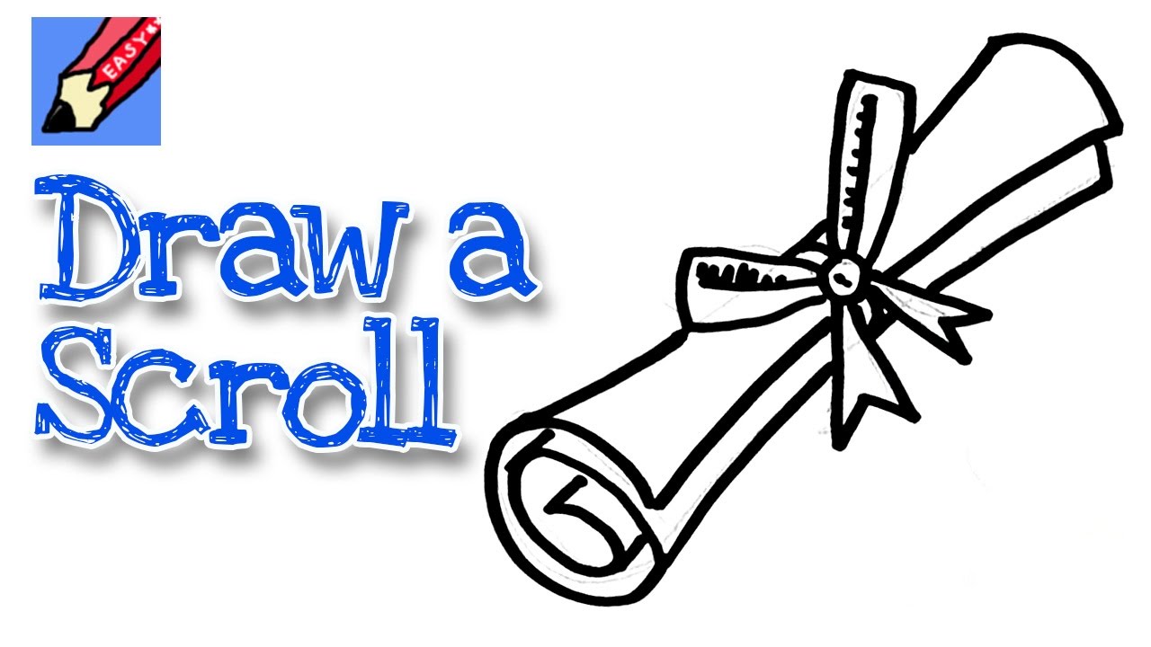 1280x720 How To Draw A Graduation Scroll Real Easy