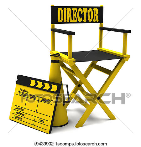 450x470 Clip Art Of Chair Director And Movie Clapper K9439902