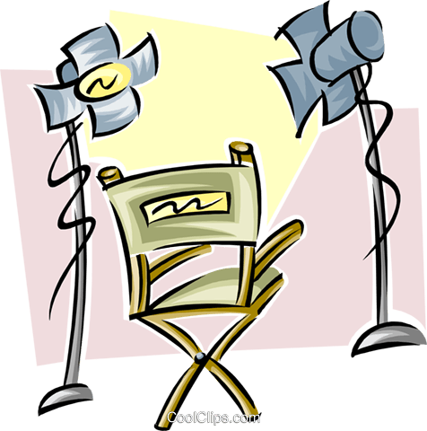 476x480 The Artsdirector's Chair Royalty Free Vector Clip Art