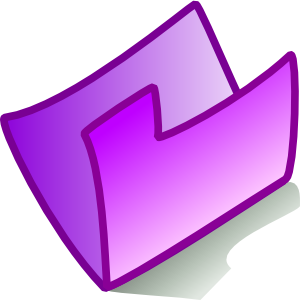 300x300 Purple Folder Clip Art