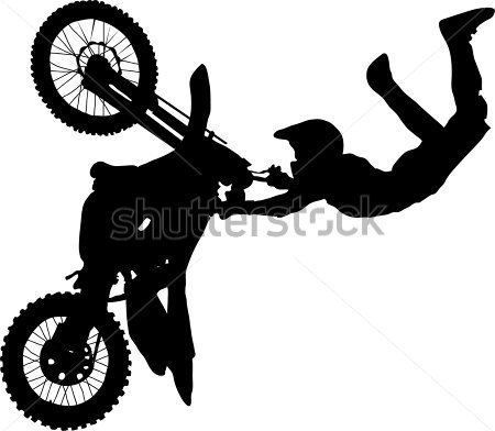 450x392 Dirt Bike Silhouette Clipart