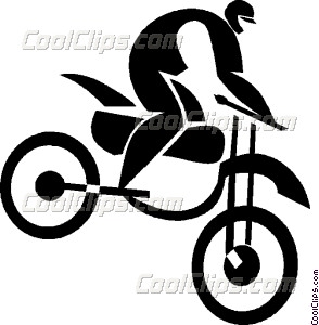 294x300 Person On A Dirt Bike Vector Clip Art