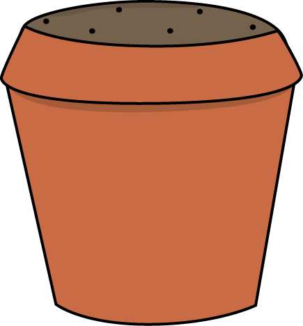435x469 Dirt Filled Flower Pot Clip Art