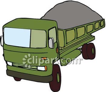 350x306 Royalty Free Clip Art Image A Dump Truck With A Full Load Of Dirt