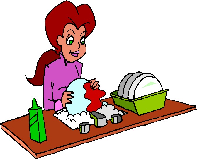 672x543 Washing Dishes Clipart