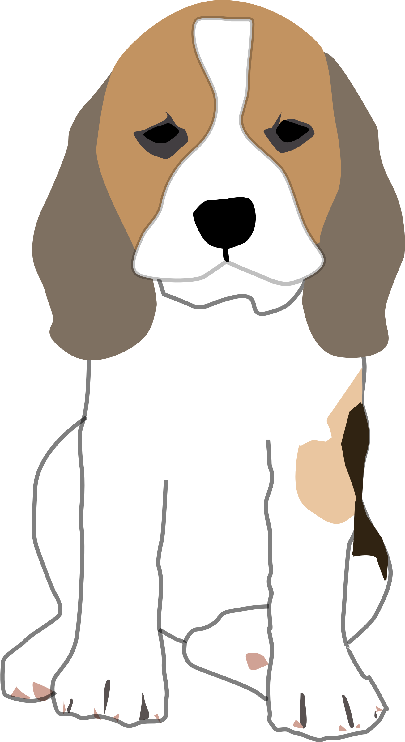 1310x2400 Beagle Clipart Dog Sitting