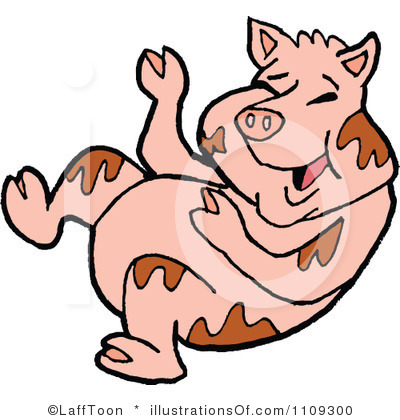 400x420 Dirty Pig Clipart