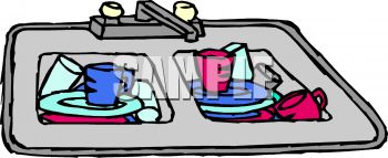 350x143 Kitchen Clipart Unclean