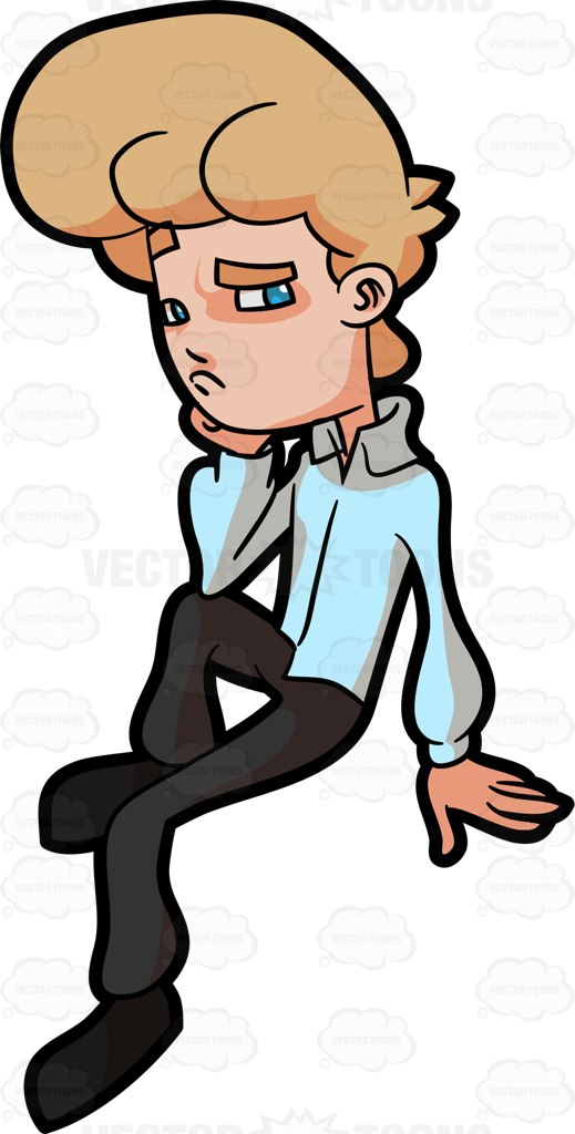 519x1024 A Man Frowns In Disappointment Cartoon Clipart