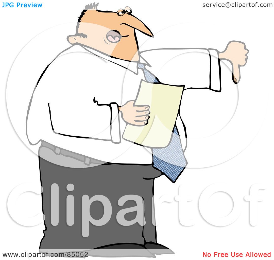 1080x1024 Royalty Free (Rf) Clipart Illustration Of A Disappointed Male Boss