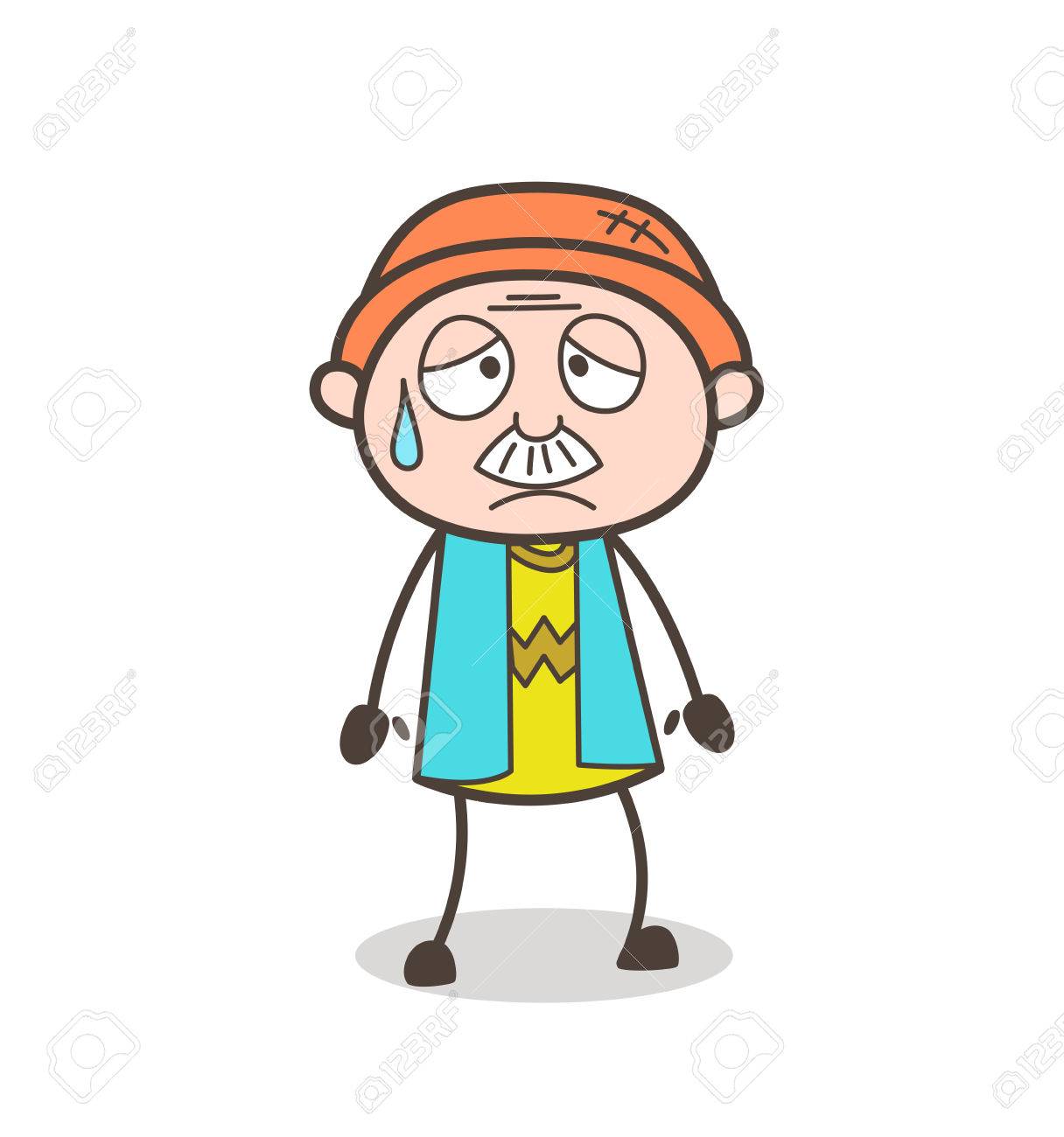 1216x1300 Cartoon Grandpa Disappointed But Relieved Face Expression Royalty