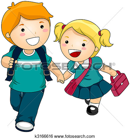 442x470 Guing To School Clipart