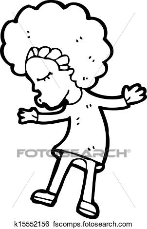 302x470 Clip Art Of Cartoon Disco Dancing Girl K15552156