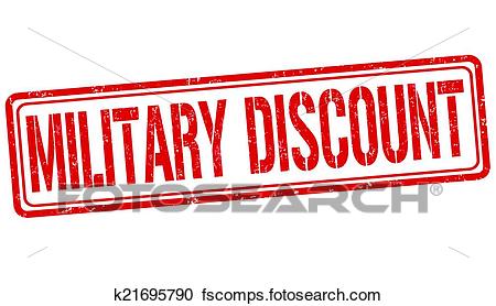 450x278 Clipart Of Military Discount Stamp K21695790