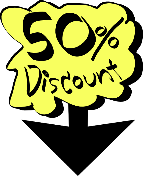 480x593 50% Discount Clip Art