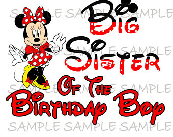 340x270 Godmother Of The Birthday Boy Minnie Mouse Iron On Image Mouse