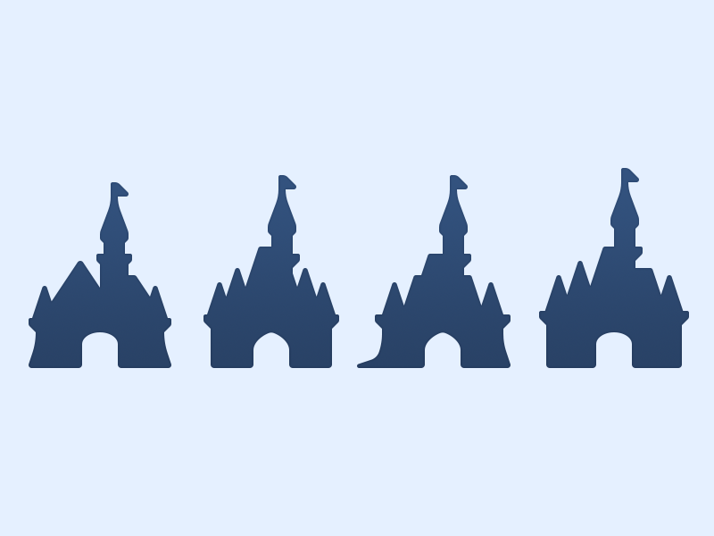 800x600 Disney Castles By Louie Mantia