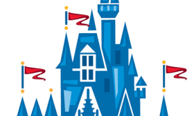 280x168 Disney Castle Outline Clipart