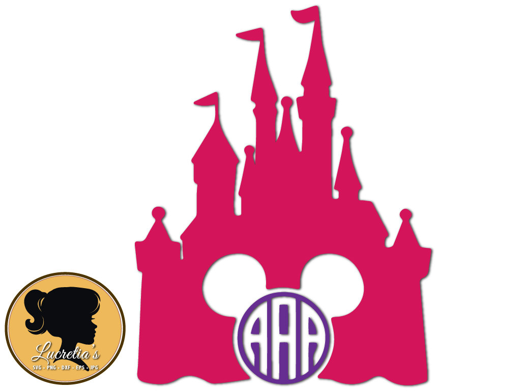 1024x768 Disney Castle Mickey Monogram Frame , Princess Castle Silhouette