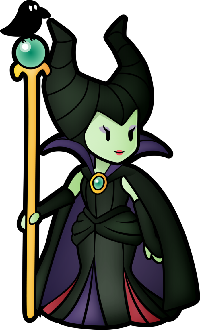 697x1147 Paper Mario Disney Maleficent By Decapitated Kittens