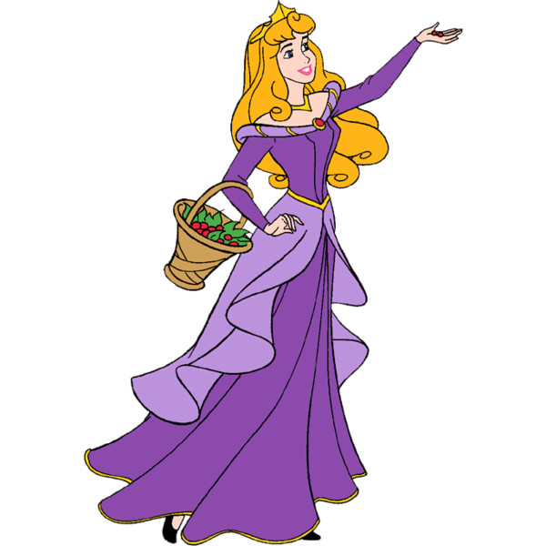 600x600 Briar Rose Aurora Sleeping Beauty Clip Art Basket Berries Purple
