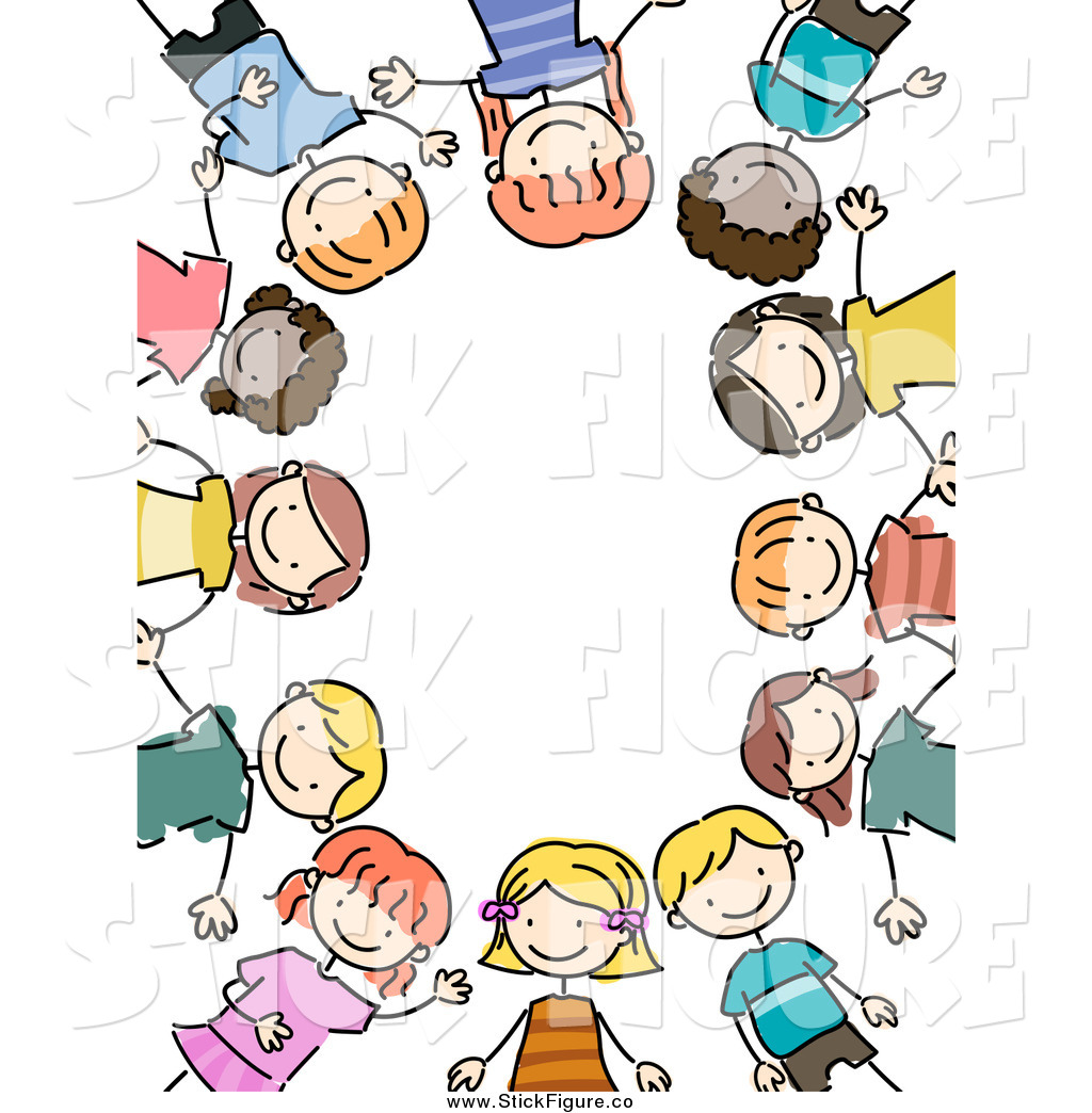 1024x1044 Clip Art Of A Border Of Happy Diverse Doodled Kids By Bnp Design