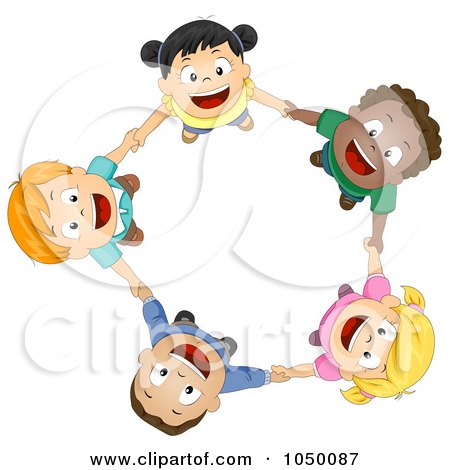450x470 Royalty Free (Rf) Clip Art Illustration Of Diverse Kids Holding