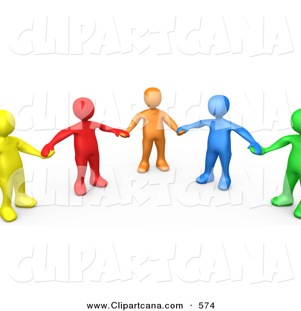 600x620 Clip Art Of A Support Group Of Five Colorful And Diverse People