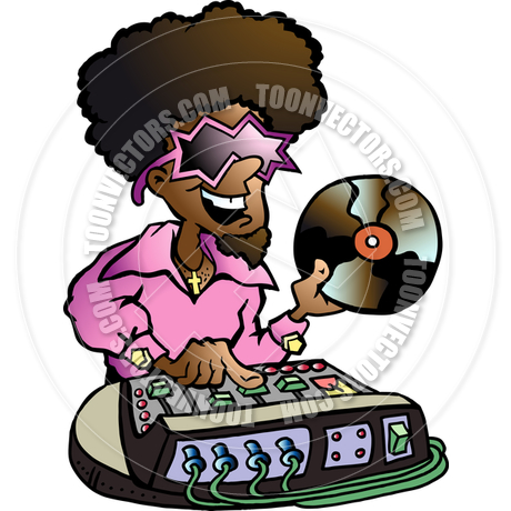 460x460 Cartoon Disco Dj By Poul Carlsen Toon Vectors Eps