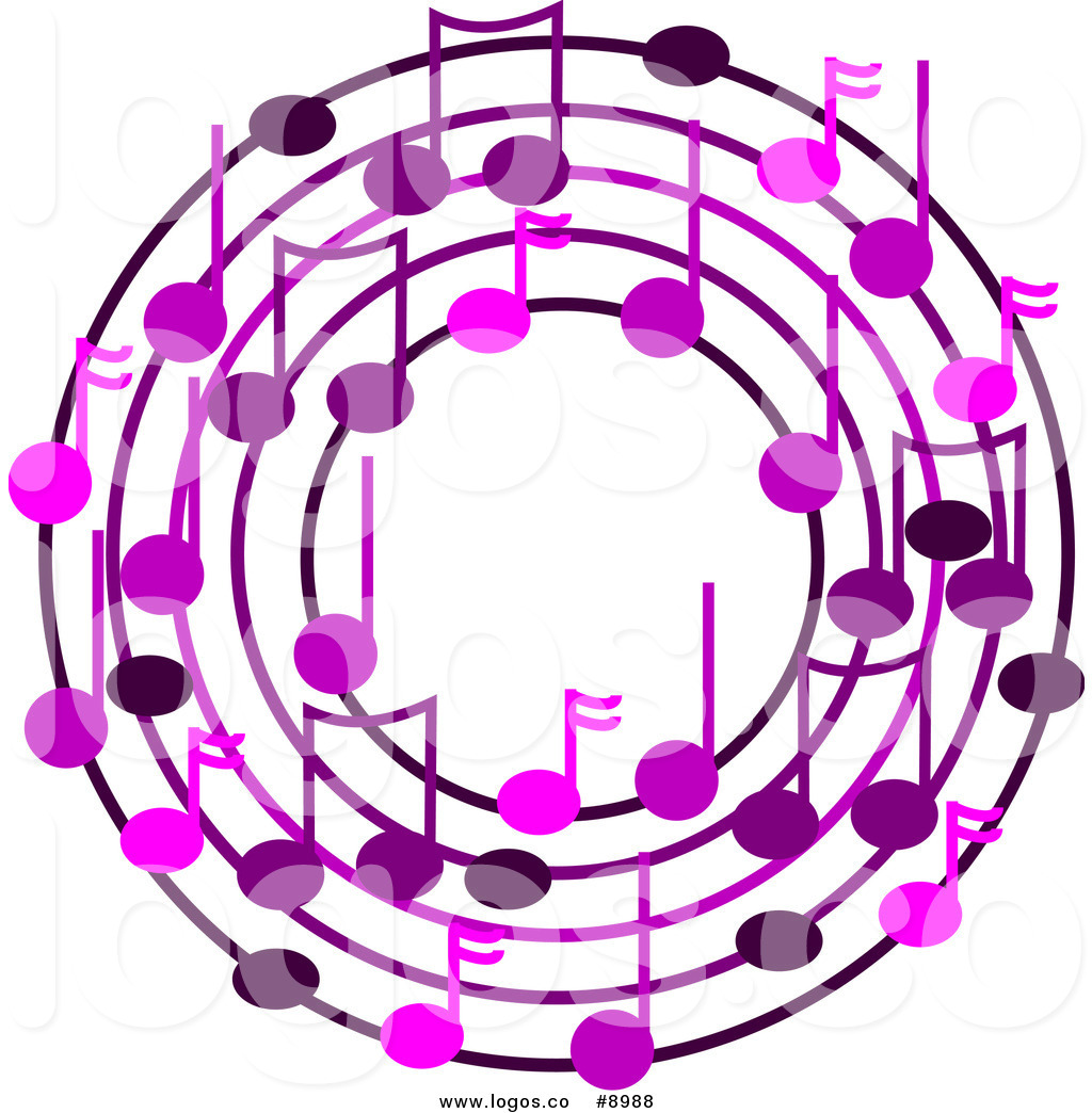 1024x1044 Royalty Free Clip Art Vector Logo Of A Wreath Of Purple Music