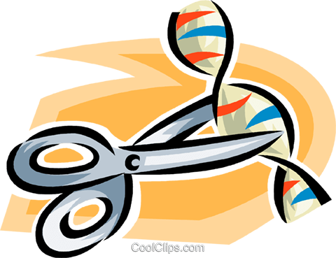 480x369 Scissors Cutting Dna Royalty Free Vector Clip Art Illustration