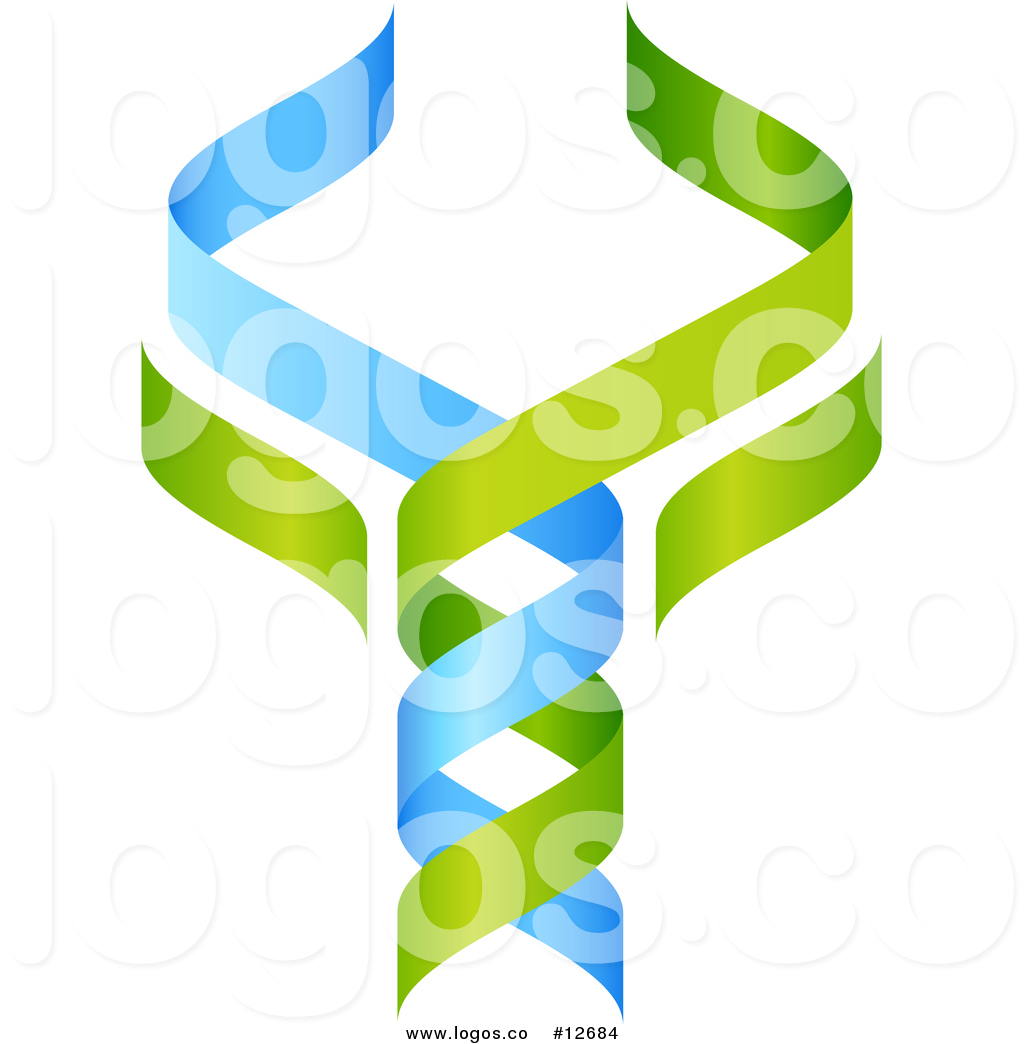 1024x1044 Royalty Free Vector Logo Of A 3d Green And Blue Dna Double Helix