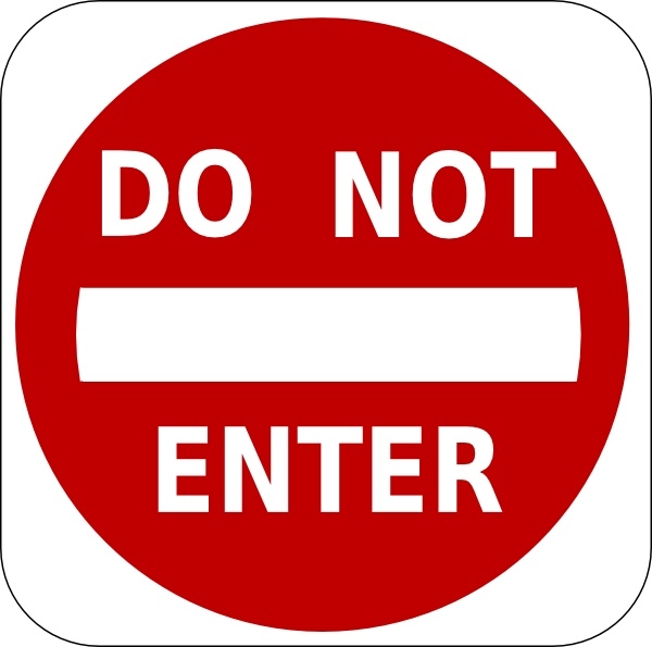 600x595 Do Not Enter Sign Clip Art Free Vector In Open Office Drawing Svg