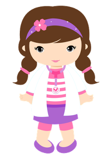 224x320 Little Girls Desguised As Doc Mcstuffins And Playing Clipart. Is