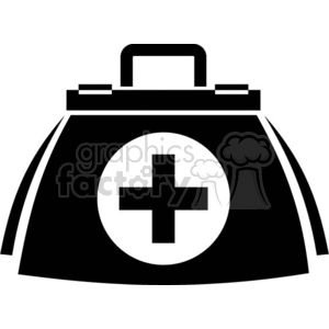 300x300 Royalty Free Black And White Doctors Bag 370669 Vector Clip Art