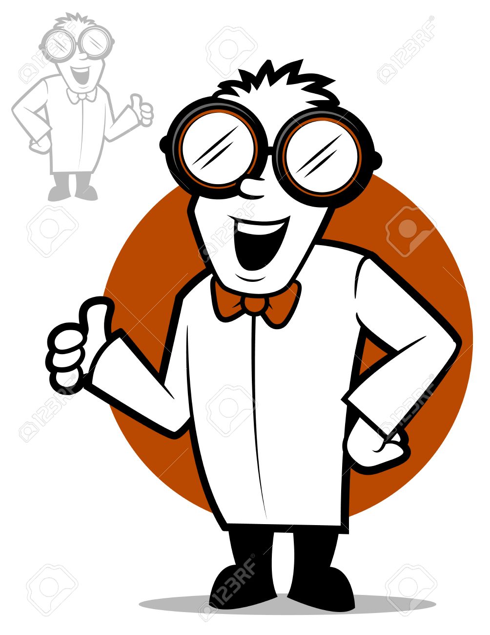 1004x1300 Cartoon Doctor Wearing Safety Goggles And A Lab Coat Royalty Free