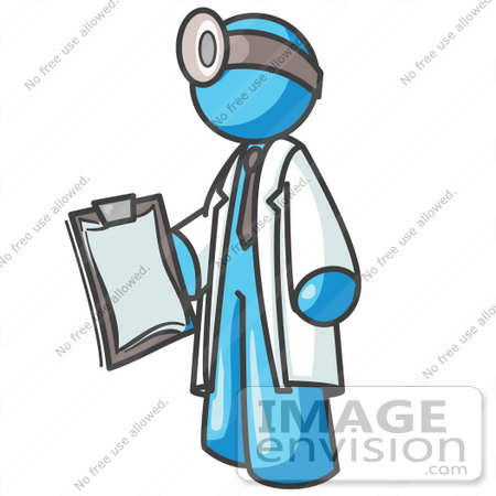 450x450 Cliprt Graphic Of Sky Blue Guy Character Doctor Carrying