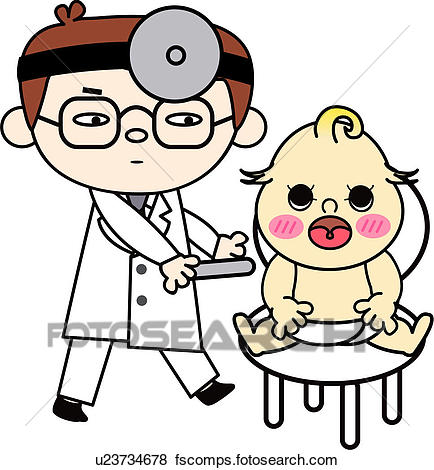 434x470 Clip Art Of People, Treatment, Job, Baby, Doctor, Medical