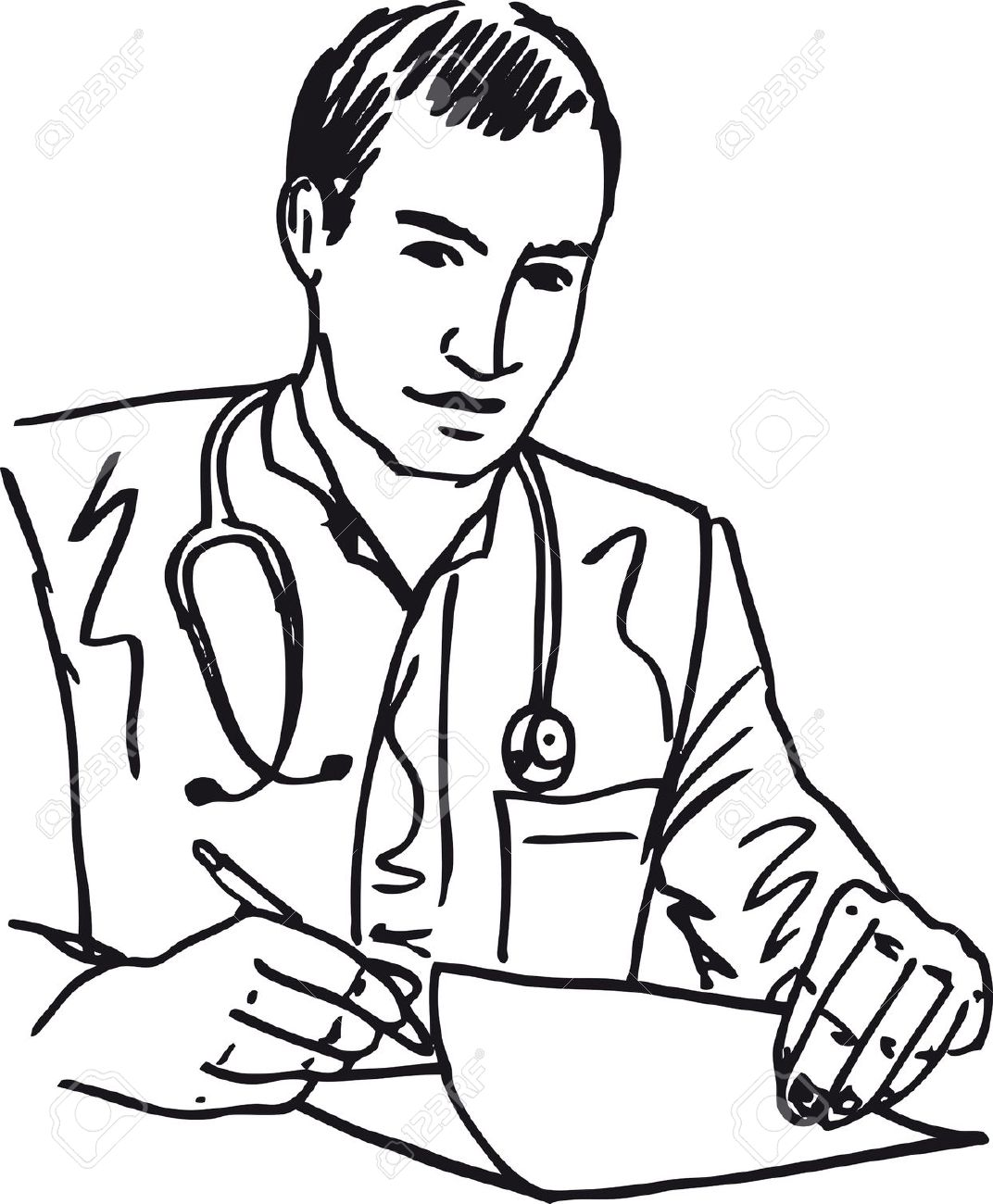 Doctor Clipart Black And White | Free download on ClipArtMag