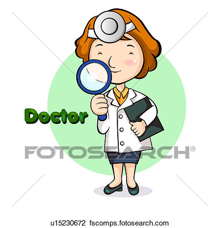450x465 Clip Art Of Female Doctor U15230672