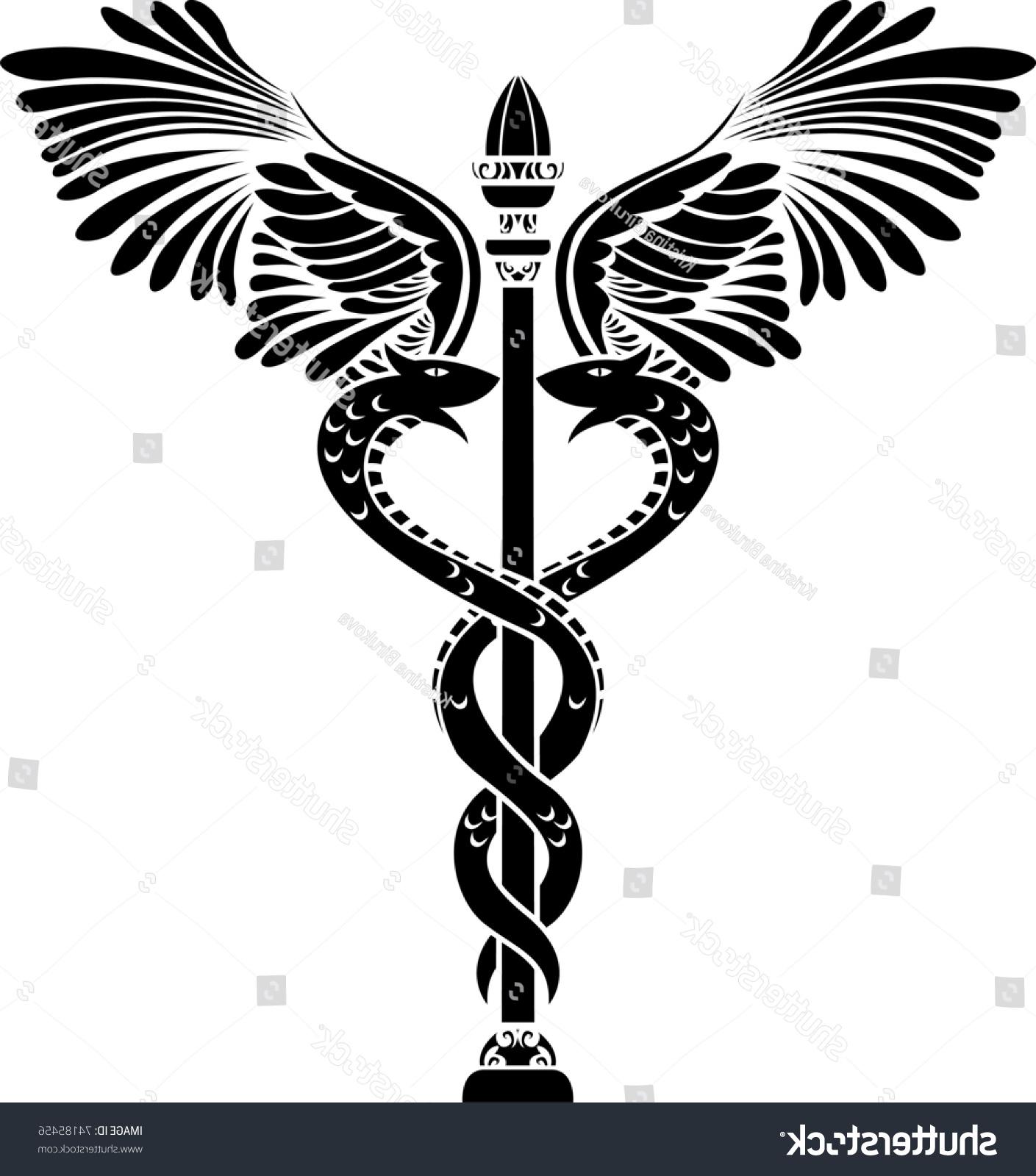 1409x1600 Best Stock Vector Medical Symbol Caduceus Silhouette Cdr