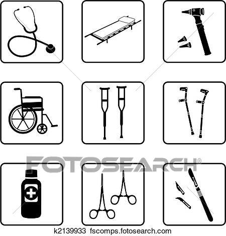 450x470 Clipart Of Medical Tools K2139933
