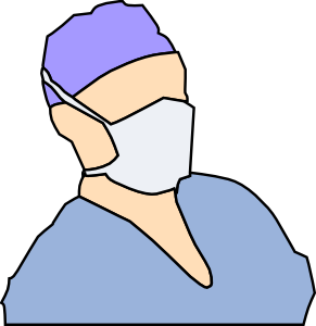 291x300 Doctor Wearing Sanitary Mask Clip Art