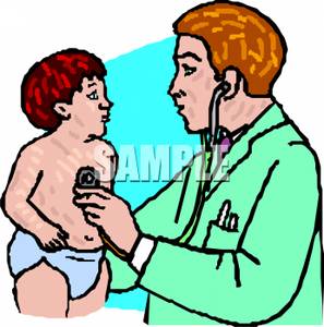 297x300 Art Image A Doctor Checking Up On A Toddler Boy