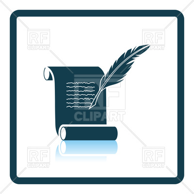 400x400 Feather And Scroll