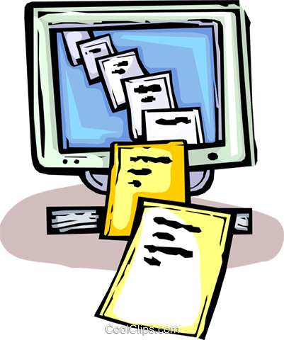401x480 Computer Documents Royalty Free Vector Clip Art Illustration