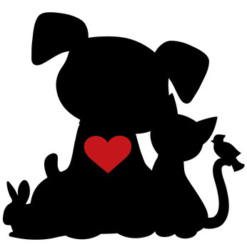 346x346 Heart Clipart Dog And Cat