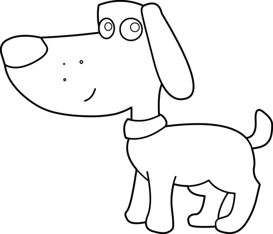 550x472 Cute Doggie Coloring Page