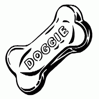 320x320 Free Dog Bone Clipart Image