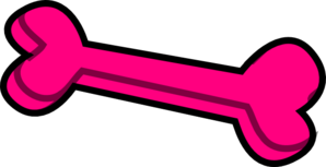 298x153 Pink Dog Bone Clip Art